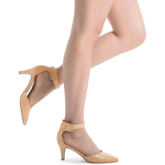 Dream Pairs Women's Taupe Pu Faux Suede pointed Toe Kitten Heels Pumps Shoes - Picture 6 of 7